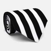 クラシック白黒ストライプのスタイリッシュ首タイ ネクタイ (ロール)