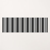 クラシック白黒ストライプの ヨガマット (正面(横))