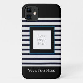 クラシック白黒ストライプのiPhone / iPadケース iPhone 11 ケース