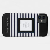 クラシック白黒ストライプのiPhone / iPadケース Case-Mate iPhoneケース (裏面(横))