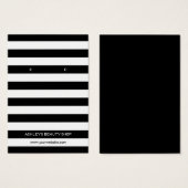 クラシック白黒ストリップイヤリングディスプレイカード (正面&裏面)