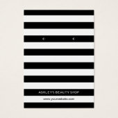 クラシック白黒ストリップイヤリングディスプレイカード (正面)