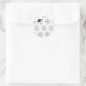 クラシック白黒スパイダーウェブハローウィンパーティ ラウンドシール (バッグ)