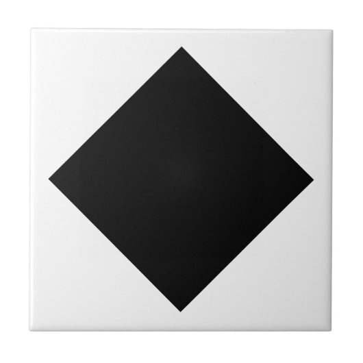 クラシック白黒セラミックタイル(エレガント) タイル (正面)