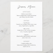 クラシック白黒タイムレスのメ結婚ニュー (正面)