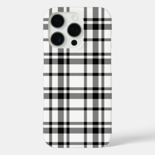 クラシック白黒タータンチェック格子模様 iPhone 16 PROケース