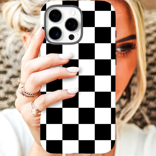 クラシック白黒チェッカーボード Case-Mate iPhoneケース