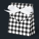 クラシック白黒チェックギンガムパターン フェイバーボックス<br><div class="desc">白と黒のクラシックの農家のスタイルの特典箱はギンガムパターンをチェックした。</div>