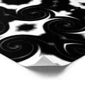 クラシック白黒デザイン ポスター (角)