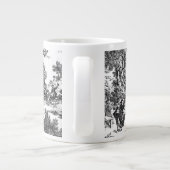 クラシック白黒トワール ジャンボコーヒーマグカップ (裏面)