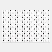 クラシック白黒ハロウィン ラッピングペーパーシート (正面2)