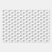 クラシック白黒ハロウィン ラッピングペーパーシート (正面)