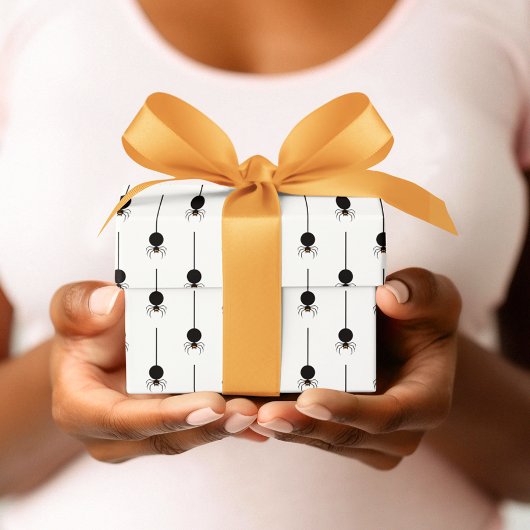 クラシック白黒ハロウィン ラッピングペーパーシート