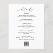 クラシック白黒バジェット結婚式の招待 (裏面)