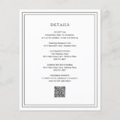 クラシック白黒バジェット結婚式招待状 チラシ (裏面)