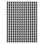 クラシック白黒パイナップルパターン テーブルクロス (正面)