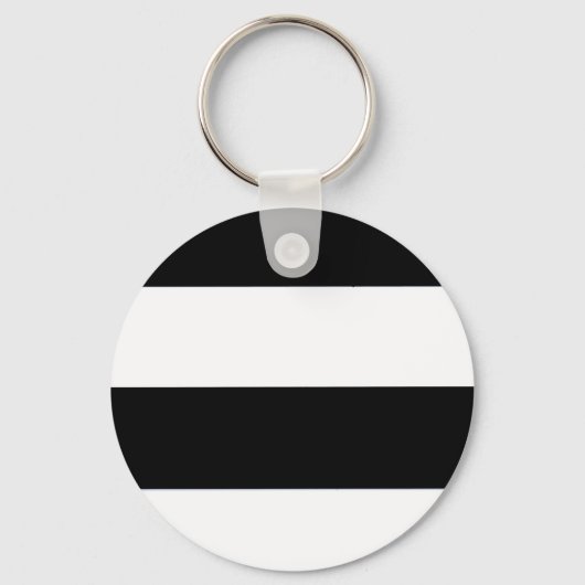 クラシック白黒パタストライプのーン キーホルダー (正面)