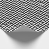 クラシック白黒パタ千鳥格子のーン ラッピングペーパー (角)