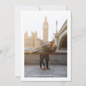 クラシック白黒フォトエレガントな結婚式 セーブザデート (裏面)