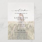 クラシック白黒フォトエレガントな結婚式 プログラム (正面)