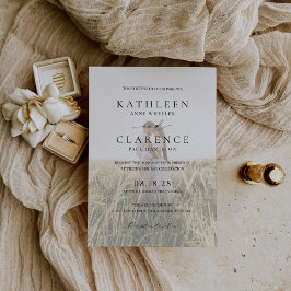 クラシック白黒フォトエレガントな結婚式 招待状