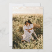 クラシック白黒フォトエレガントな結婚式 招待状 (裏面)