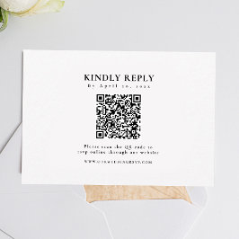 クラシック白黒フォーマルエレガント 出欠カード