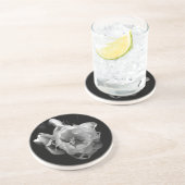 クラシック白黒フラワーIIIコースター コースター (側面)