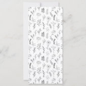 クラシック白黒フローラのメ結婚ニュー・カード (裏面)