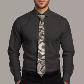 クラシック白黒フローラネクタイ ネクタイ