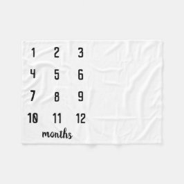 クラシック白黒ベビーマイルストーンベビーブランケット フリースブランケット