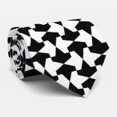 クラシック白黒ムスリムマンルクパターン ネクタイ (ロール)