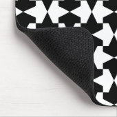 クラシック白黒ムスリムマンルクパターン マウスパッド (コーナー)