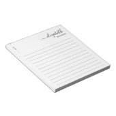 クラシック白黒モノグラムシンプル ノートパッド (アングル)