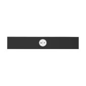 クラシック白黒モノグラム結婚ズ 招待状ベリーバンド (フラット)