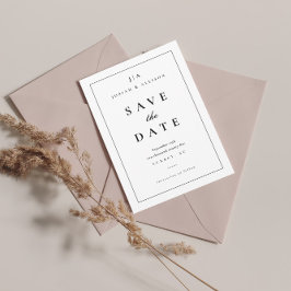 クラシック白黒モノグラム セーブザデート