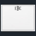 クラシック白黒モノグラモダンムW/Attrib レターヘッド<br><div class="desc">クラシック白黒モノグラムモダンメモ帳</div>