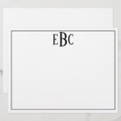 クラシック白黒モノグラモダンムW/Attrib レターヘッド (正面/裏面)