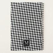 クラシック白黒モノグラ千鳥格子のム プランナー手帳 (裏面)