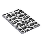 クラシック白黒レトロ写真撮影デザイン ノートブック (右側)