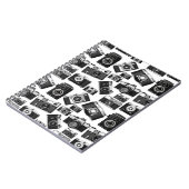 クラシック白黒レトロ写真撮影デザイン ノートブック (左側)