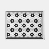 クラシック白黒ヴィンテージタイルデザイン小 ドアマット (正面)