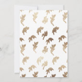 クラシック白黒一文結婚金ゴールド紋 招待状 (裏面)