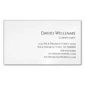 クラシック白黒企業のプロフェッショナル マグネット名刺 (正面)