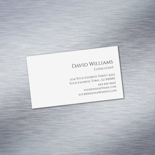 クラシック白黒企業のプロフェッショナル マグネット名刺 (インサイチュ)