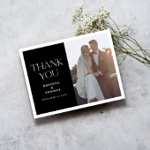 クラシック白黒写真の結婚ありがとう ポストカード
