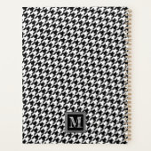 クラシック白黒千鳥格子のモノグラムの プランナー手帳 (裏面)