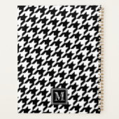 クラシック白黒千鳥格子のモノグラムの プランナー手帳 (裏面)