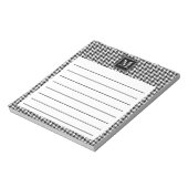 クラシック白黒千鳥格子の |モノグラモダンム ノートパッド (回転)