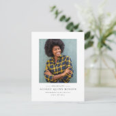 クラシック白黒卒業招待状 シーズンポストカード (スタンド正面)